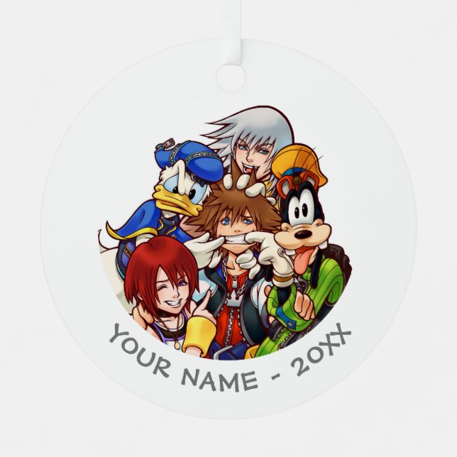 Kingdom Hearts | Main Cast Illustration Metal Ornament (Front)