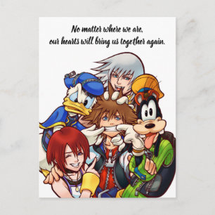 Kingdom Hearts Main Cast Illustration Postcard