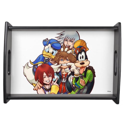 Kingdom Hearts  Main Cast Illustration Serving Tray