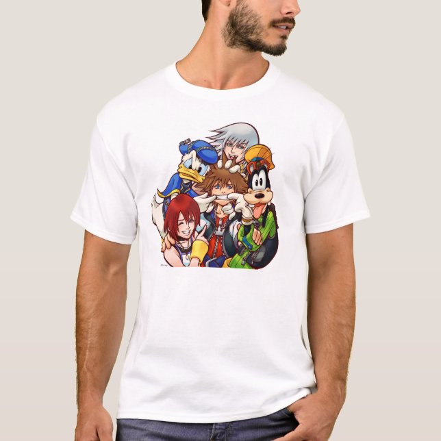 Kingdom Hearts | Main Cast Illustration T-Shirt (Front)