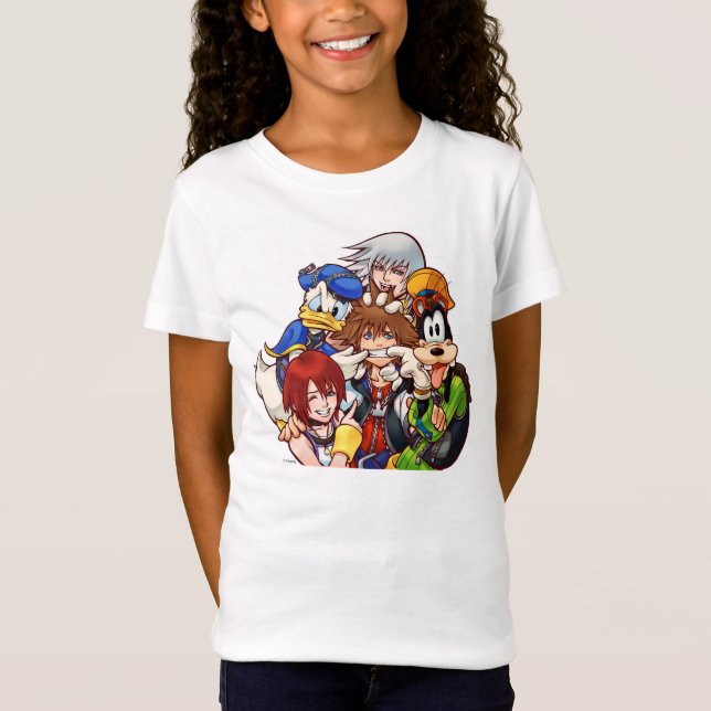 Kingdom Hearts | Main Cast Illustration T-Shirt (Front)