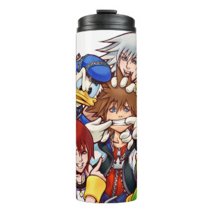 Kingdom Hearts Main Cast Illustration Thermal Tumbler