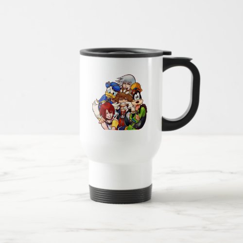 Kingdom Hearts  Main Cast Illustration Travel Mug