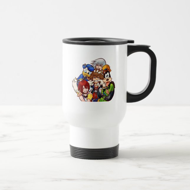 Kingdom Hearts | Main Cast Illustration Travel Mug (Right)