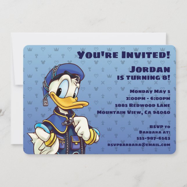 Kingdom Hearts | Royal Magician Donald Duck Invitation (Front)