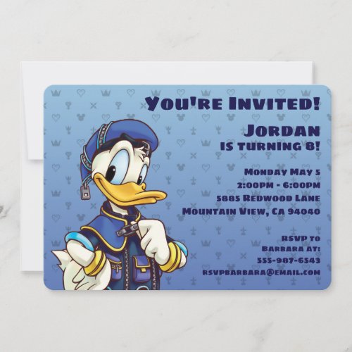 Kingdom Hearts  Royal Magician Donald Duck Invitation