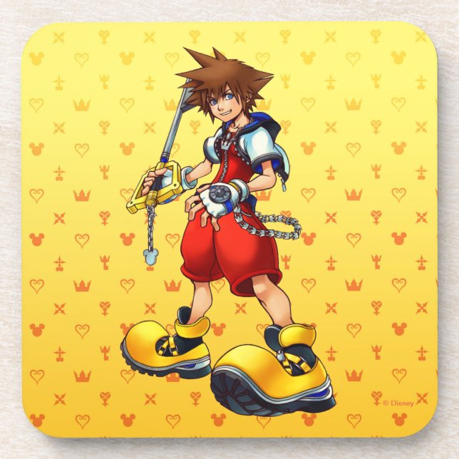 Kingdom Hearts | Sora Character Illustration Beverage Coaster (Front)