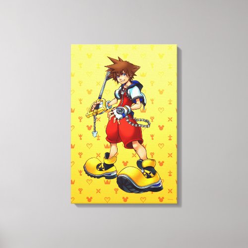 Kingdom Hearts  Sora Character Illustration Canvas Print