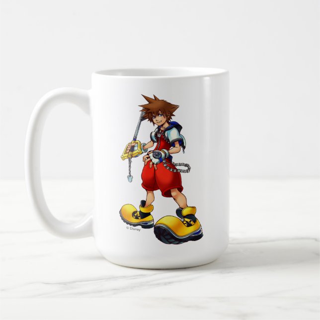 Kingdom Hearts | Sora Character Illustration Coffee Mug (Left)