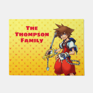 Kingdom Hearts Sora Character Illustration Doormat