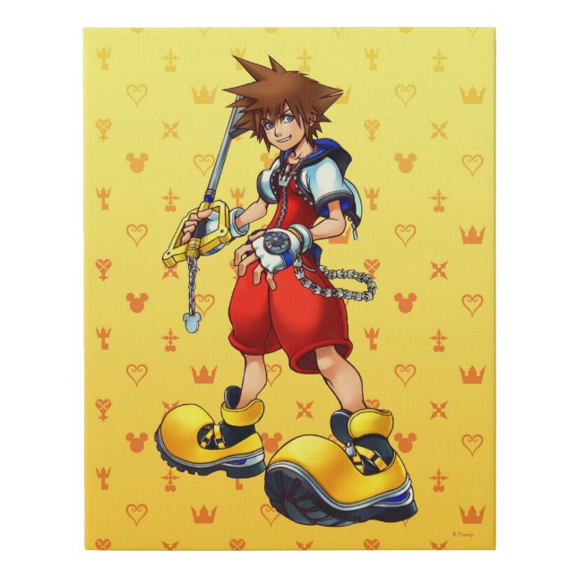 Kingdom Hearts | Sora Character Illustration Faux Canvas Print (Front)