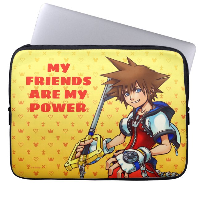 Kingdom Hearts | Sora Character Illustration Laptop Sleeve (Front)
