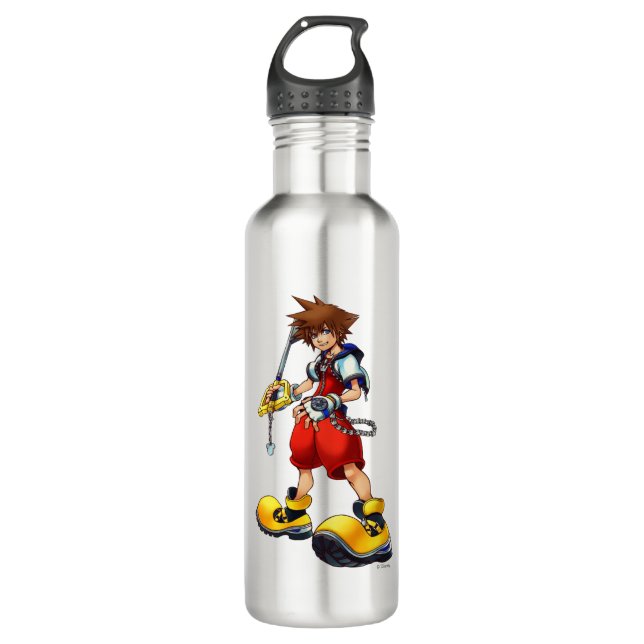 Kingdom Hearts | Sora Character Illustration Stainless Steel Water Bottle (Front)