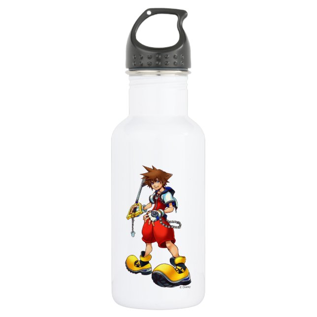 Kingdom Hearts | Sora Character Illustration Stainless Steel Water Bottle (Front)