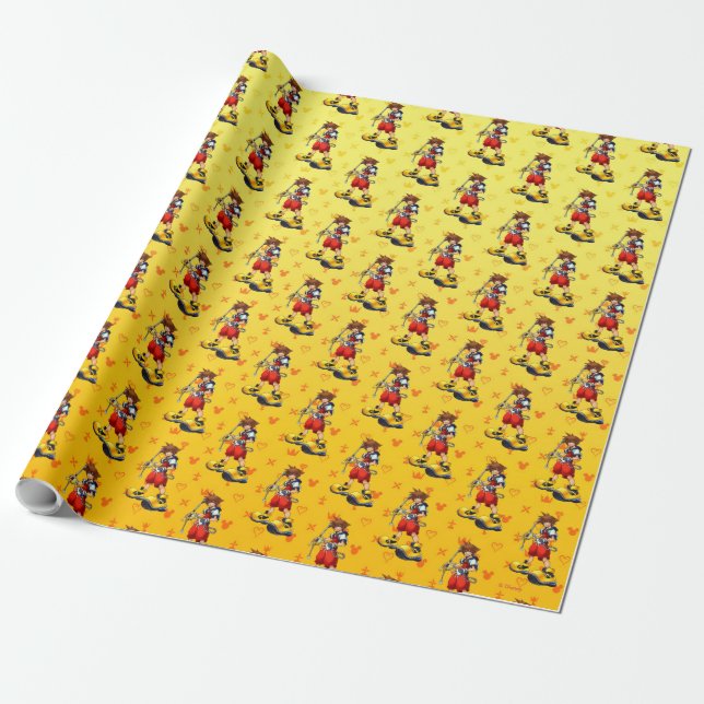 Kingdom Hearts | Sora Character Illustration Wrapping Paper (Unrolled)