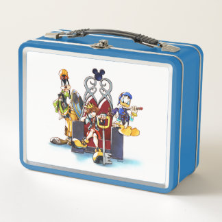 Kingdom Hearts | Sora, Donald, & Goofy On Throne Metal Lunch Box
