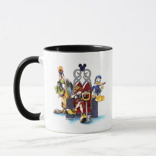 Kingdom Hearts   Sora, Donald, & Goofy On Throne Mug