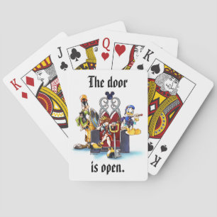 Kingdom Hearts   Sora, Donald, & Goofy On Throne Poker Cards