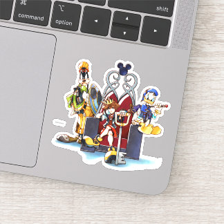 Kingdom Hearts | Sora, Donald, & Goofy On Throne Sticker