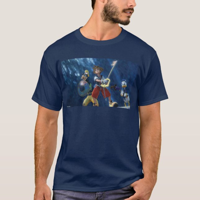 Kingdom Hearts | Sora, Goofy, & Donald Film Still T-Shirt (Front)