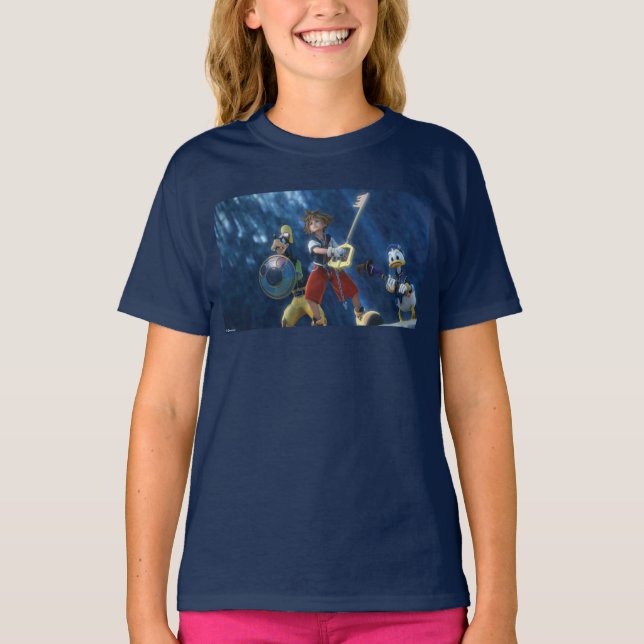 Kingdom Hearts | Sora, Goofy, & Donald Film Still T-Shirt (Front)