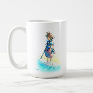 Kingdom Hearts   Sora On Beach Watercolor Coffee Mug