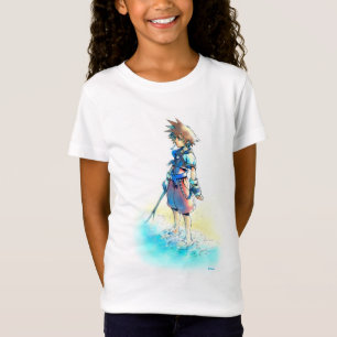 Kingdom Hearts Sora On Beach Watercolor T-Shirt