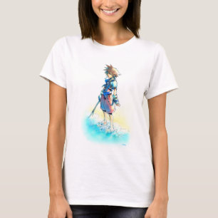Kingdom Hearts Sora On Beach Watercolor T-Shirt