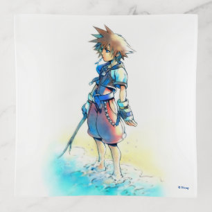 Kingdom Hearts Sora On Beach Watercolor Trinket Tray
