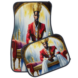 Kingdom Man Black Christian Art Car Mats