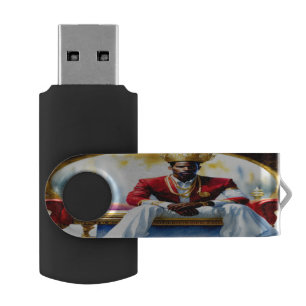 Kingdom Man Black Christian Art  Flash Drive
