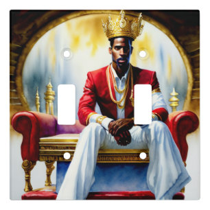 Kingdom Man Black Christian Art Light Switch Cover