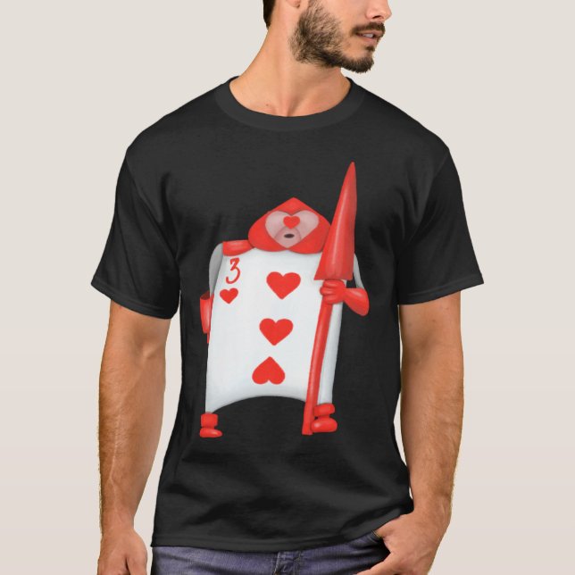 Kingdom O Magic Three Of Hearts T-Shirt (Front)