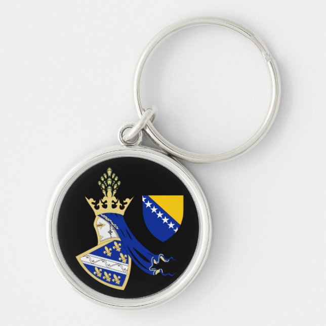 Kingdom of Bosnia coat of arms Keychain (Front)