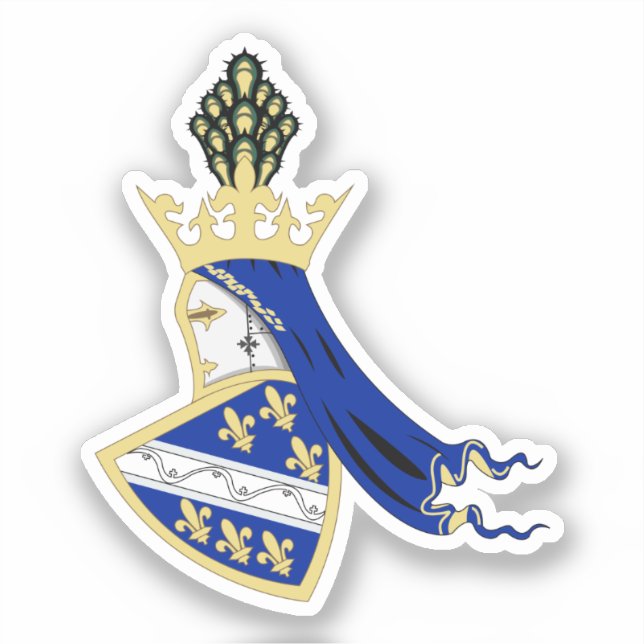 Kingdom of Bosnia coat of arms Sticker (Front)