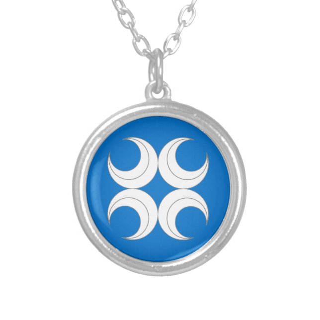 Kingdom of Caid Populace Badge Silver Plated Necklace (Front)