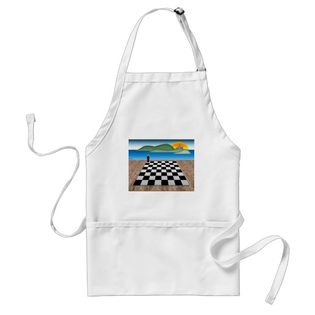 Kingdom of Chess Adult Apron (Front)