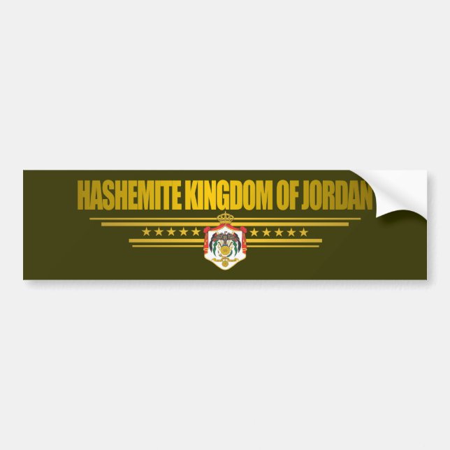 Kingdom of Jordan Flag Bumper Sticker (Front)
