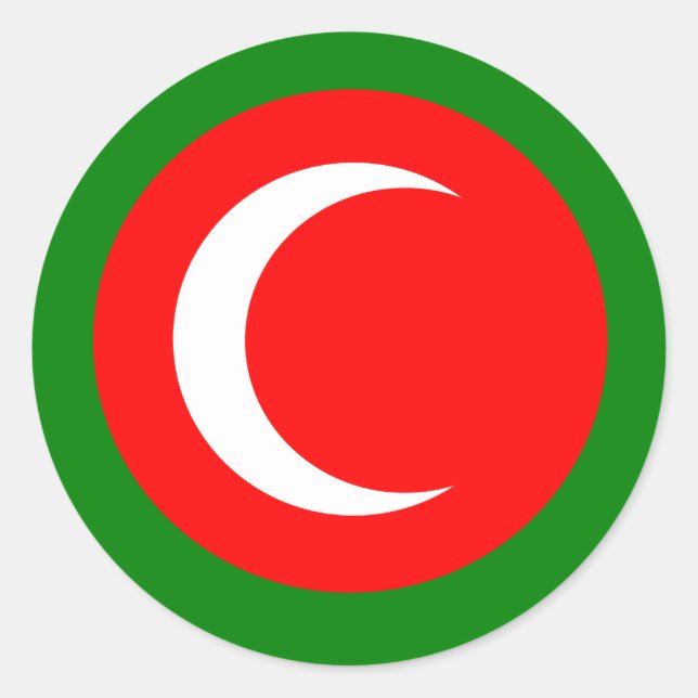 Kingdom of Kurdistan Flag (1922-1924, 1925) Classic Round Sticker (Front)