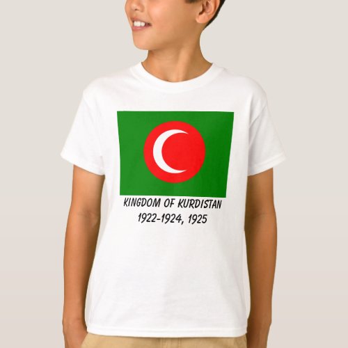 Kingdom of Kurdistan Flag 1922_1924 1925 T_Shirt