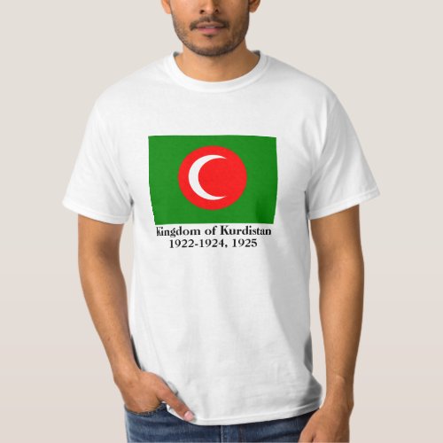 Kingdom of Kurdistan Flag 1922_1924 1925 T_Shirt