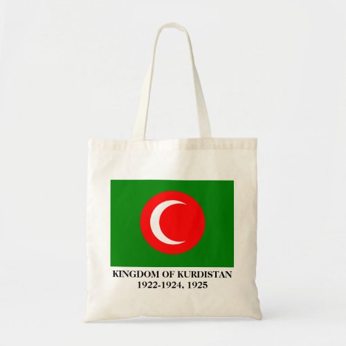 Kingdom of Kurdistan Flag 1922_1924 1925 Tote Bag