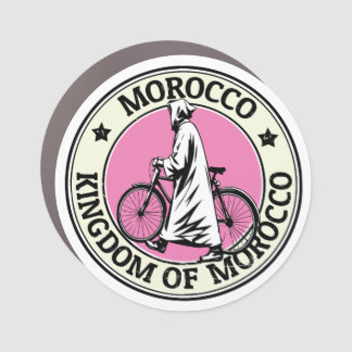 Kingdom of Morocco Anza Beach Bicycle Rider Car Magnet