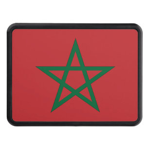 Kingdom Of Morocco Flag Red Green Star Moroccan Hitch Cover