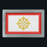 Kingdom of Sikkim Flag Belt Buckle<br><div class="desc">Patriotic flag of Kingdom of Sikkim.</div>