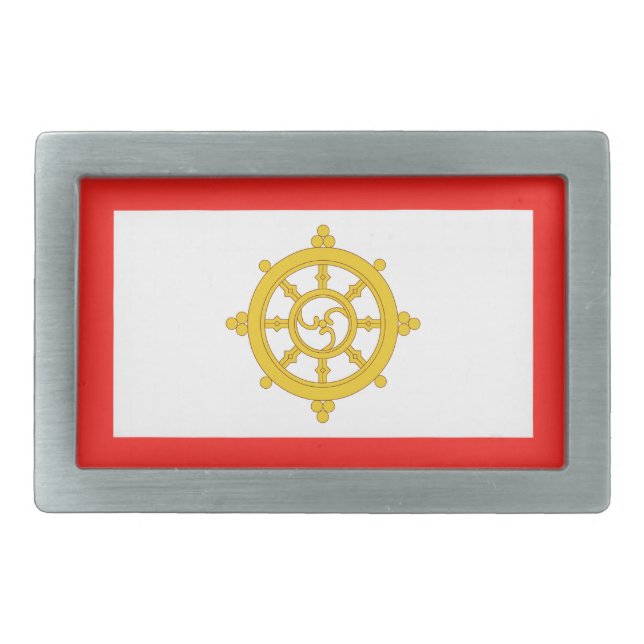 Kingdom of Sikkim Flag Belt Buckle (Front)