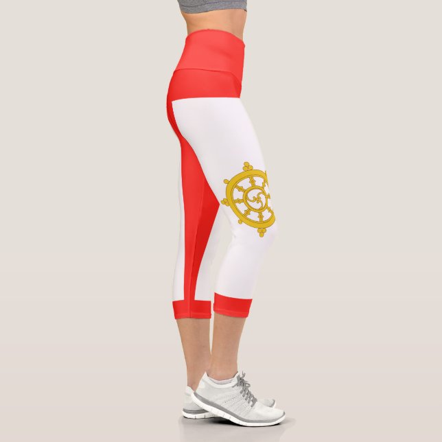 Kingdom of Sikkim Flag Capri Leggings (Right)