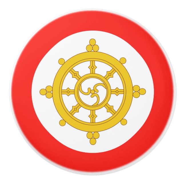 Kingdom of Sikkim Flag Ceramic Knob (Front)