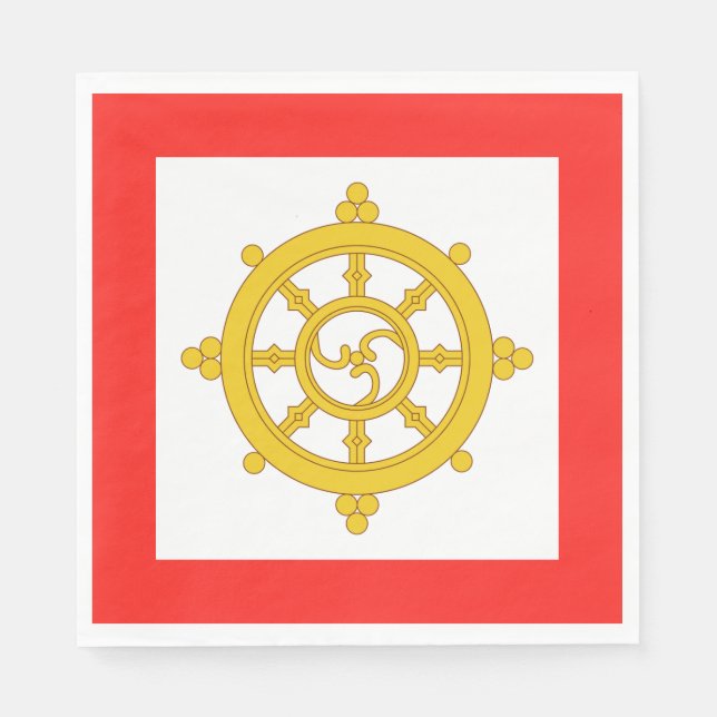 Kingdom of Sikkim Flag Napkins (Front)