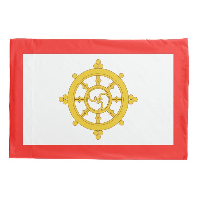 Kingdom of Sikkim Flag Pillow Case (Back)